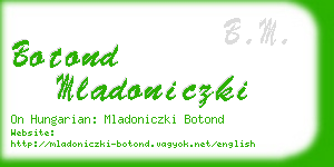 botond mladoniczki business card